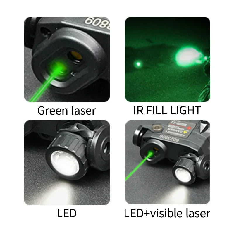 US Warehouse Tactical PEQ15 Green Red laser Airsoft PEQ-15 IR Laser OR  IR Fill Light version Aiming Pointer IR Laser Flashlight