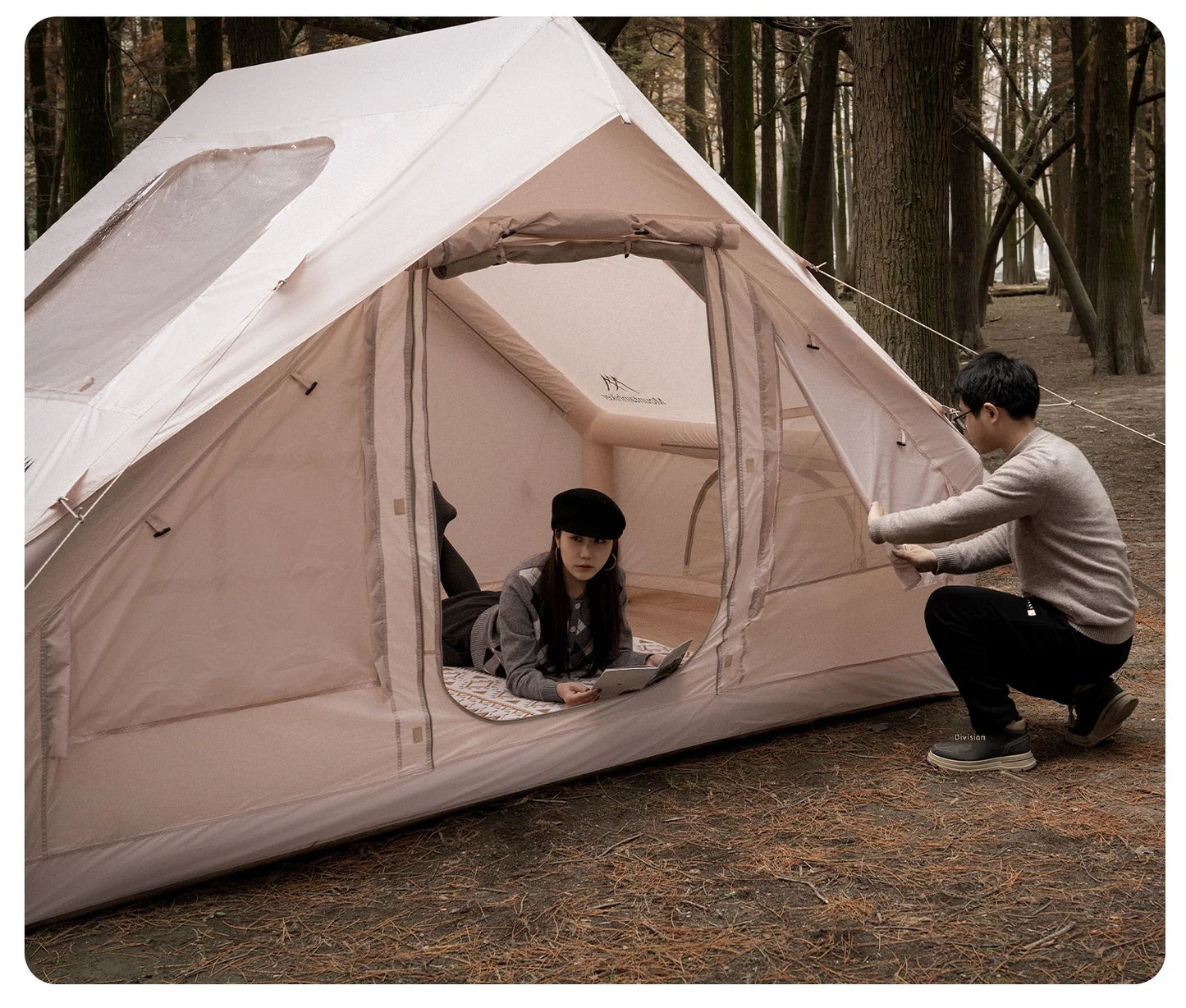 MOUNTAINHIKER Extra Large 3-6 Person Inflatable Family Camping Tent with High-Quality Windproof and Spacious Interior