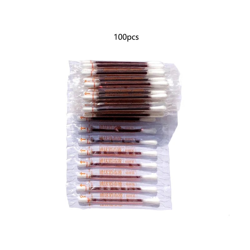 Iodophor Alcohol Disinfects Cotton Swabs Iodine Tincture Disinfects Wounds Cleans Outdoor Survival First Aid Care Supplies