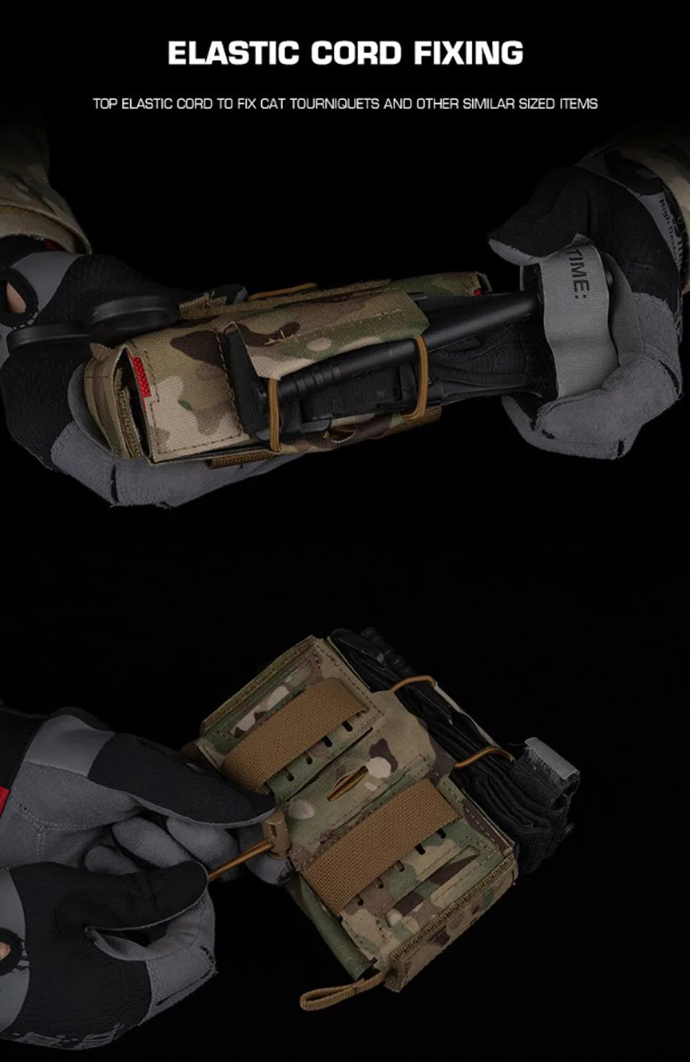Camo Style MD2 Compact Trauma Kit Tactical IFAK Medical First Aid Pouch Outdoors Hunting Camping Patrol Survival Equipment