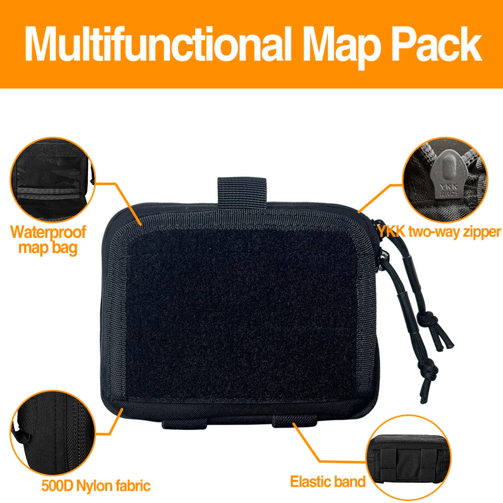 EMERSONGEARSA dmin Multi-Purpose Map Bag 500D Nylon Tactical Molle EDC Pouches Equipment Storage Bag