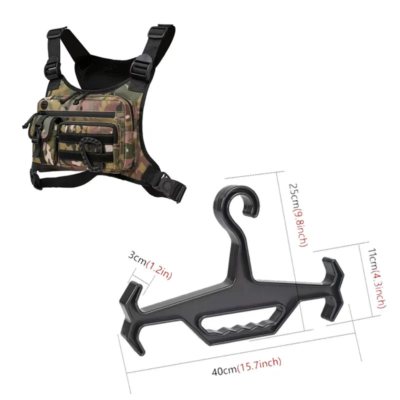 Outdoor Tactical Vest Multi-Functional Waterproof Wear-resistant Backpack Men's Tactical Chest Bag for Hunting Fishing Camping