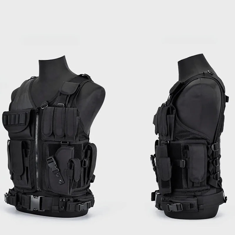 Adjustable Molle Tactical Vest Security Combat Body Armor Vests Security Hunting Army Outdoor CS Game Airsoft Training Jacket