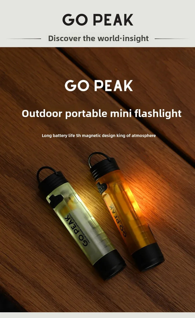 GOPEAK Pocket Mini Flashlight Outdoor Key Clip Cap Ambient Led Long Endurance Disaster Relief Emergency 5050 Small Light