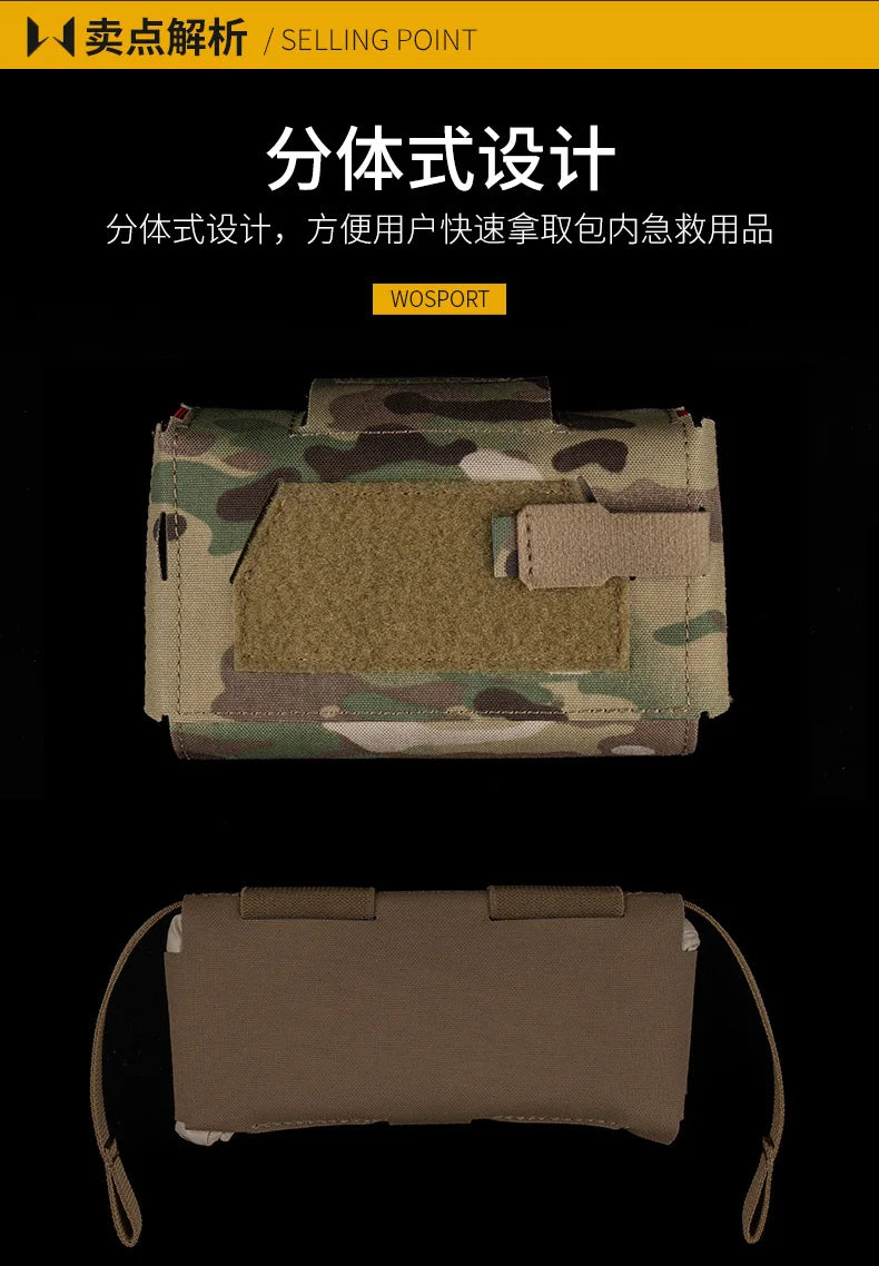 Compact Trauma Kit Tactical IFAK Medical First Aid Pouch Outdoors Hunting Camping Patrol Survival Equipment