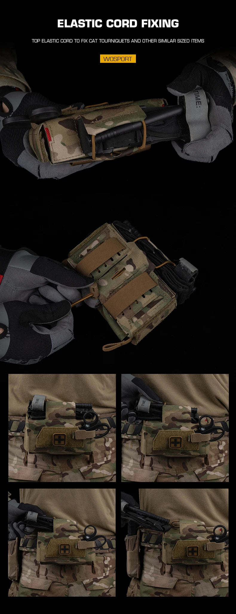 Tactical  MD2 Compact Medical Pouch V3 IFAK First Aid Trauma Kit Outdoors Hunting Camping Patrol Survival Equipment