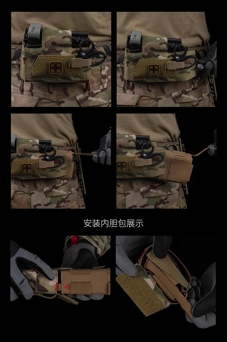 Compact Trauma Kit Tactical IFAK Medical First Aid Pouch Outdoors Hunting Camping Patrol Survival Equipment
