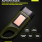 LED Flashlight Hand Crank Solar Powered Rechargeable Survival Gear Self Powered Charging Torch Dynamo for Fishing Boating Hiking