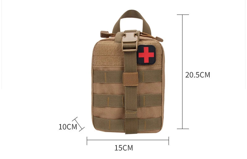 Hot!Tactical Hunting EDC Molle Pouch Outdoor Survival Emergency Medical Kit IFAK Waist Pack Bag First aid kit Hiking Accessories