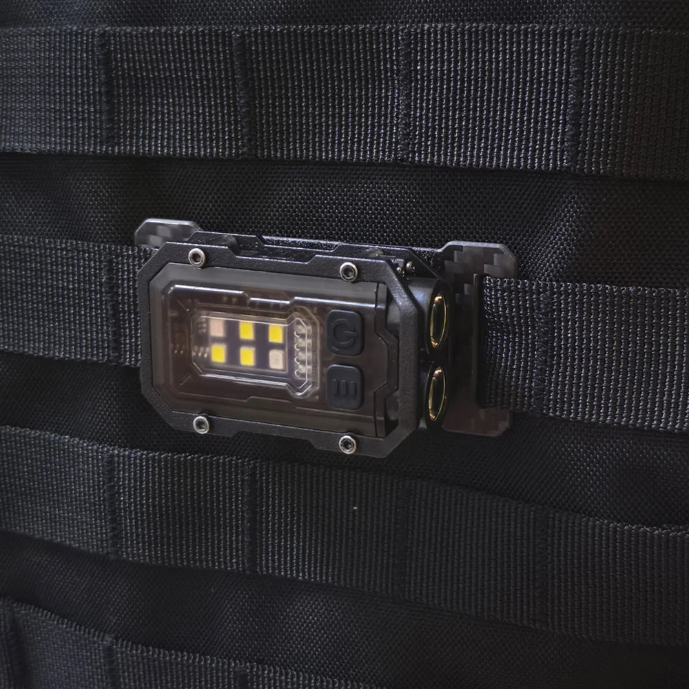 Outdoor EDC Portable Mini Light Camping Hiking Safety Flashing Light Strobe Light For Molle System  25mm Backpack Strap